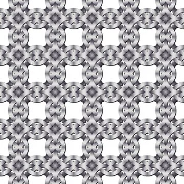 Continuous pattern  with Celtic weaving Stock Illustration