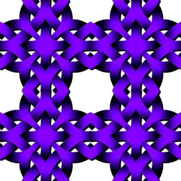 Continuous pattern  with Celtic weaving Stock Illustration