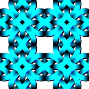 Continuous pattern  with Celtic weaving Stock Illustration