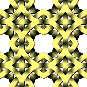 Continuous pattern  with Celtic weaving Illustrazione stock