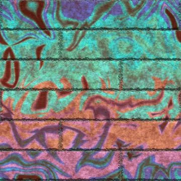 Continuous  pattern  of graffiti brick wall Stock Illustration