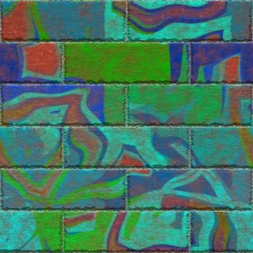 Continuous  pattern  of graffiti brick wall Stock Illustration
