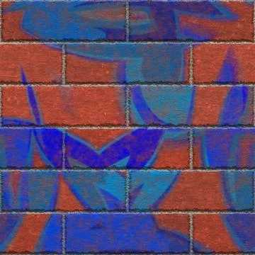 Continuous  pattern  of graffiti brick wall Stock Illustration