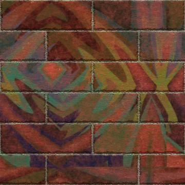 Continuous  pattern  of graffiti brick wall イラスト素材