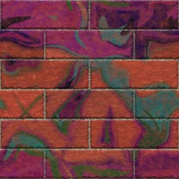 Continuous  pattern  of graffiti brick wall Illustrazione stock