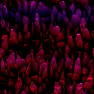 Continuous  pattern  of growing druze of ruby Stock Illustration