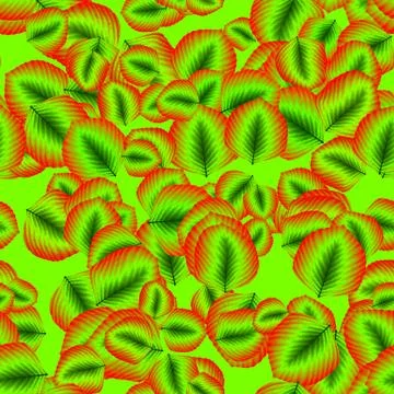 Continuous pattern with   leaves Stock Illustration