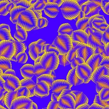 Continuous pattern with   leaves Stock Illustration