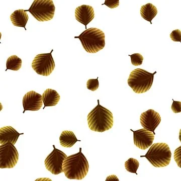 Continuous pattern with   leaves Stock Illustration