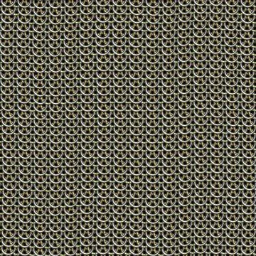 Continuous pattern  of ring armour scale Stock Illustration