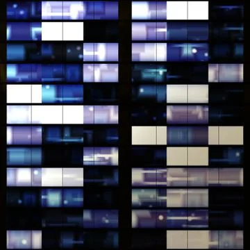 Continuous pattern with   skyscraper windows Stock Illustration