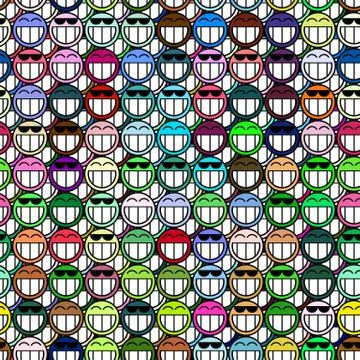 Continuous pattern  of  smiley icons Illustrazione stock