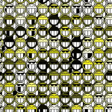 Continuous pattern  of  smiley icons Stock Illustration