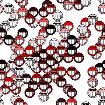 Continuous pattern  of  smiley icons Stock Illustration