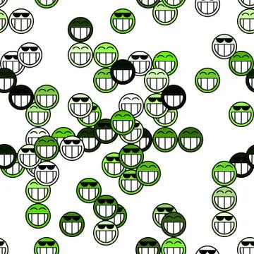 Continuous pattern  of  smiley icons Stock Illustration