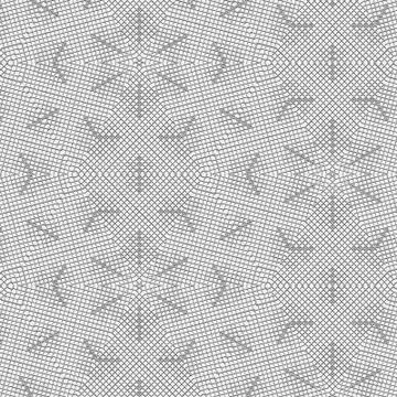Continuous pattern with snowflakes textures. Abstract monochrome background Stock Illustration
