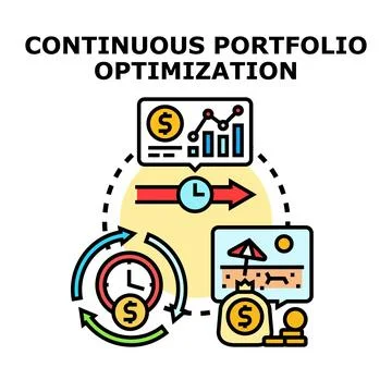 Continuous portfolio optimization process for financial success Stock Illustration