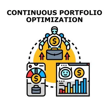 Continuous portfolio optimization process with robot automation Stock-Illustration