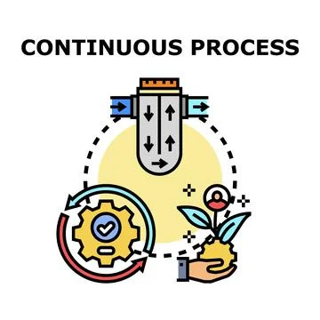 Continuous process concept with constant development and innovation Stock Illustration