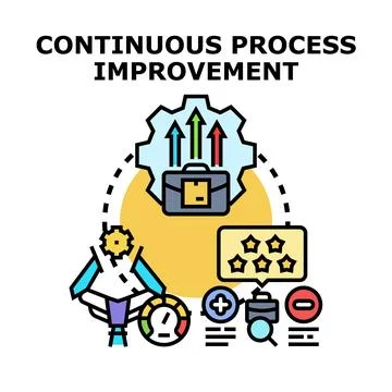 Continuous process improvement vector concept illustration Stock Illustration