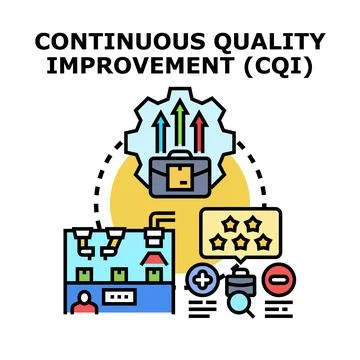 Continuous quality improvement process optimizing business workflow developme 库存插图