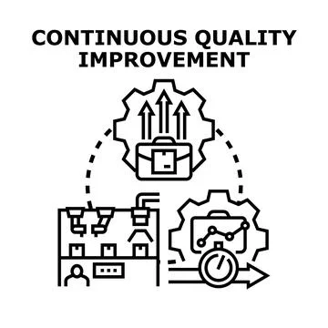 Continuous quality improvement process vector concept イラスト素材