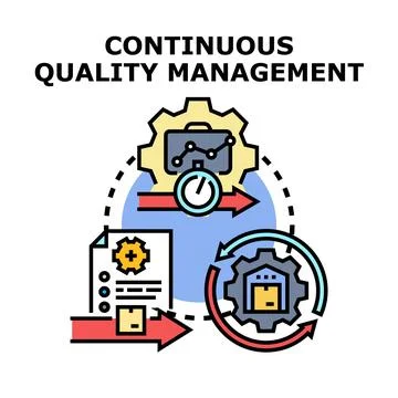 Continuous quality management process optimizing business operations Illustrazione stock