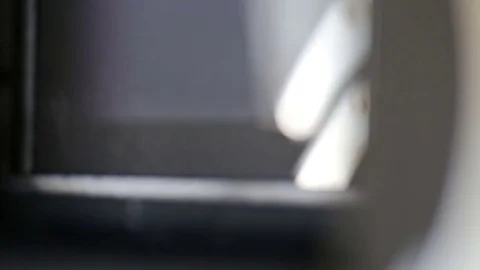 Continuous shooting, shutter curtains in the camera. Close up. Stock Footage 81060653
