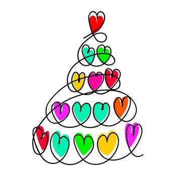 Continuous single-line Illustrazione stock