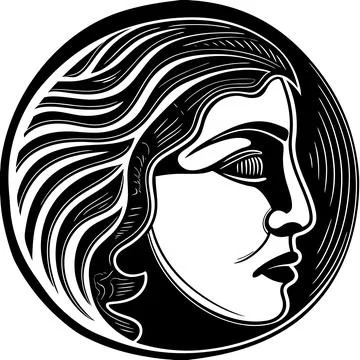 Continuous single line illustration of a human fac Stock Illustration