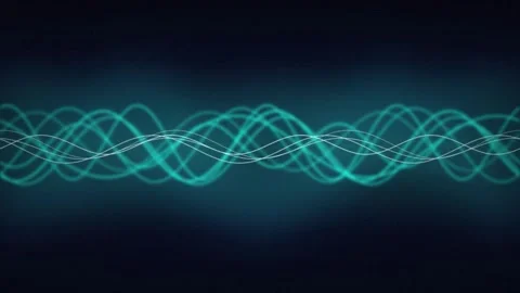 Continuous sinusoidal wave lines flow in a seamless loop Stock Footage 342519123