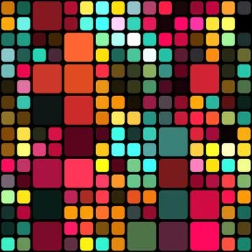 Continuous square mosaic pattern - vector illutration Illustrazione stock