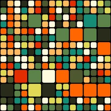 Continuous square mosaic pattern - vector illutration イラスト素材