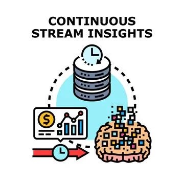 Continuous stream insights developing data analysis and intelligent processin 库存插图