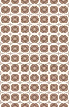 Continuous stroke-based wallpaper pattern outline composition in espresso, caram Stock Illustration