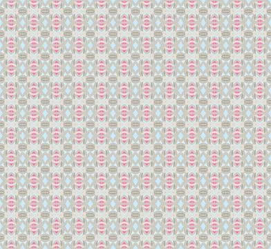 Continuous stroke-based wallpaper pattern line art with baby blue, mint white, b イラスト素材