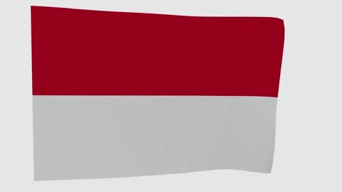 Continuous Studio Indonesia National Flag Loop Alpha Channel Video stock 342922756