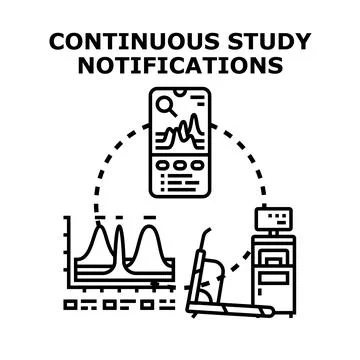 Continuous study notifications concept vector illustration Stock Illustration
