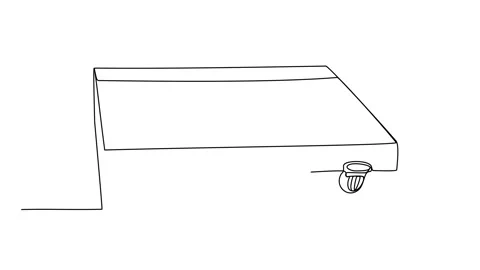 Continuous suitcase animation, one line. Stock Footage 244764188