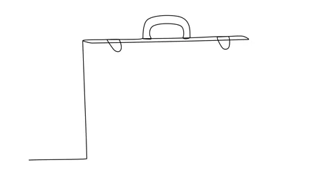 Continuous suitcase animation, one line. Stock Footage 248944839