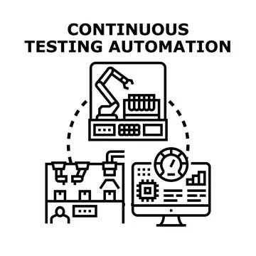Continuous testing automation process exploring software hardware quality 库存插图