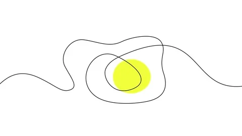 Continuous thin line egg drawing animation, Hand drawn animated lined egg shape Stock Footage 239338261