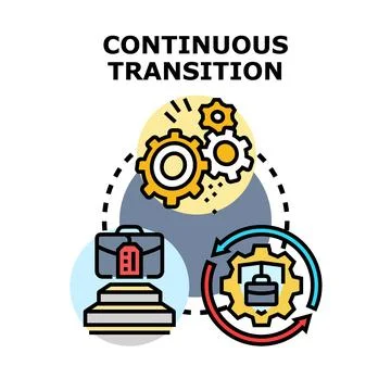 Continuous transition process for business development cycle Stock Illustration