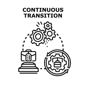 Continuous transition process for business development cycle Stock Illustration