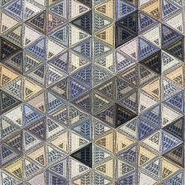 Continuous triangles pattern with knitted effect Stock Illustration