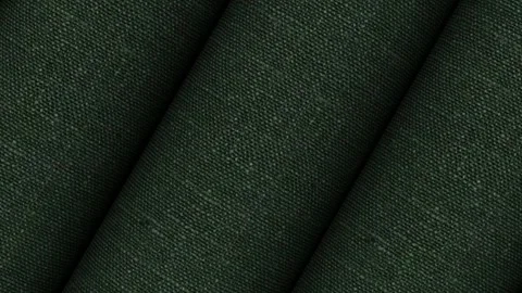 Continuous turning view of Italian dark olive green linen fabric rolls 스톡 동영상 343211460