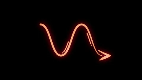 Continuous Wave Arrow Indicator Motion Animation Stock Footage 347212764