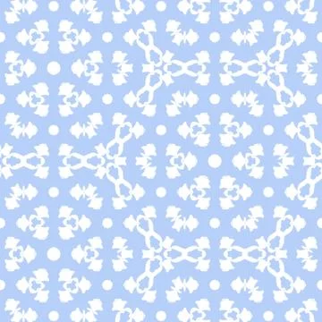 Continuous white abstract elements located on a blue sky pastel background. Stock Illustration