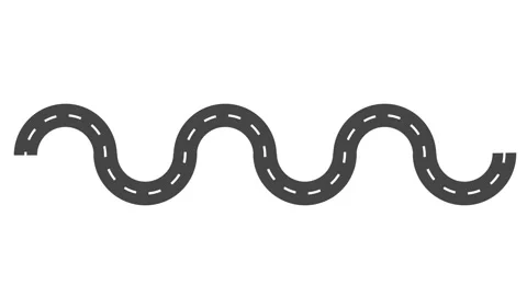 Continuous Winding Road Stock Footage 334237930