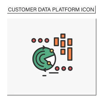 Continuously data update color icon Stock Illustration